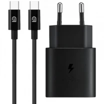 Мережевий зарядний пристрій ArmorStandart AR-TA800 USB-C 25W + cable Type-C to Type-C Black (ARM77720)