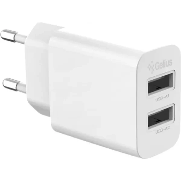 Мережевий зарядний пристрій Gelius Simple GP-HC059 2 USB 2.4A + cable microUSB White 3