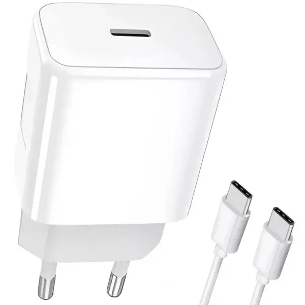 Мережевий зарядний пристрій Infinix XC06 PD 30W + cable Type-C to Type-C White