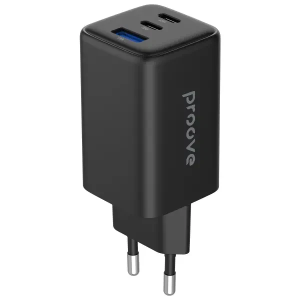 Мережевий зарядний пристрій Proove Pocket GaN 65W (2Type-C + USB) Black (WCPG65121201)
