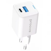 Мережевий зарядний пристрій Proove Pocket GaN Plus 25W (Type-C + USB) White (WCPG25111202)