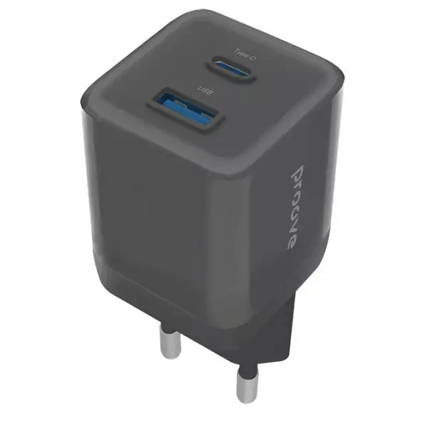 Мережевий зарядний пристрій Proove Pure GaN Plus 30W (Type-C + USB) Black (WCPU30111201)