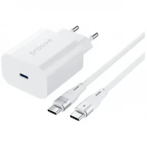 Мережевий зарядний пристрій Proove Rapid 30W (Type-C) + cable Type-C to Type-C White (WCRP30012202)