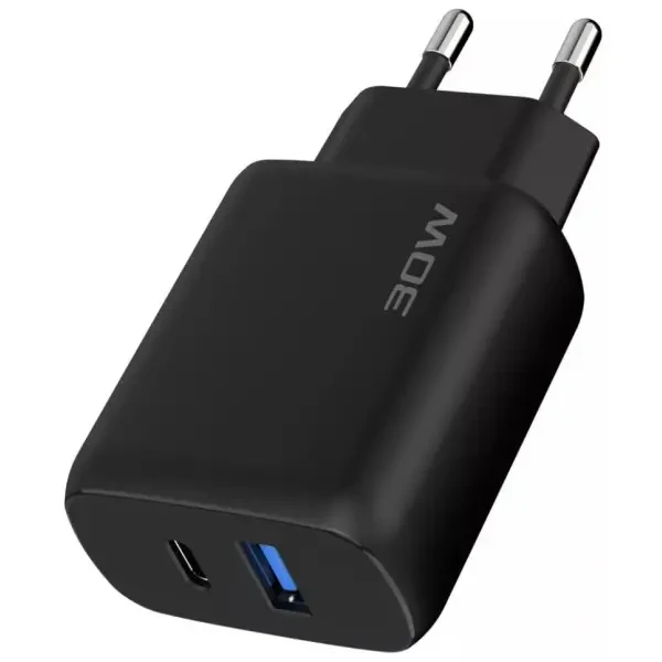 Мережевий зарядний пристрій Proove Silicone Power 2 30W (Type-C + USB) + cable Type-C to Type-C 1m Black (WCSP23011001) 3