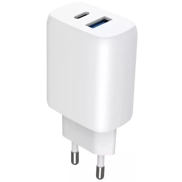 Мережевий зарядний пристрій Proove Silicone Power 2 30W (Type-C + USB) + cable Type-C to Type-C 1m White (WCSP23011002) 2