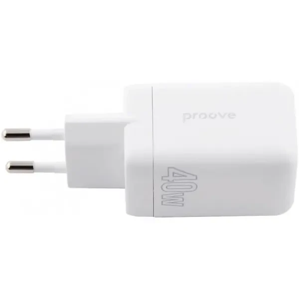 Мережевий зарядний пристрій Proove Silicone Power 40W (Type-C + Type-C) White (WCSP4020002) 3