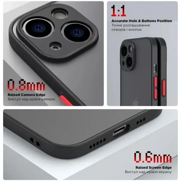 Панель ArmorStandart Frosted Matte для Samsung A14 A145/A14 5G A146 Black (ARM66709) 3