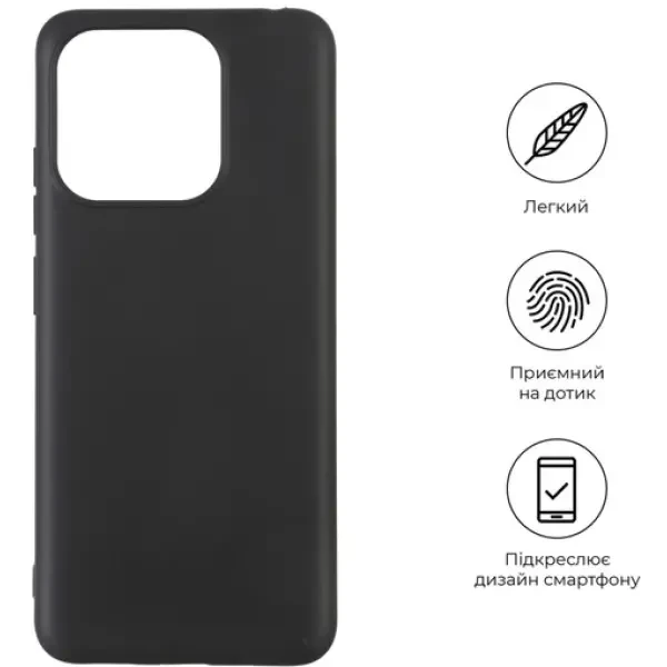 Панель ArmorStandart Matte Slim Fit для Xiaomi Redmi 12C/11A/Poco C55 Black (ARM65963) 2