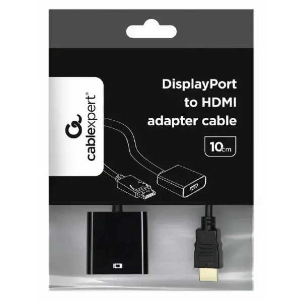 Перехідник Cablexpert mini DisplayPort-HDMI, 0.15м, Чорний (A-mDPM-HDMIF-02) 2