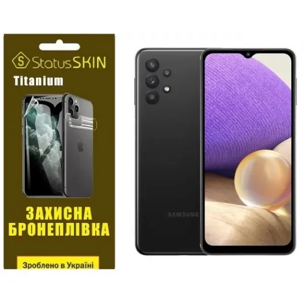 Поліуретанова плівка StatusSKIN Titanium на екран Samsung A32 A325 Глянцева