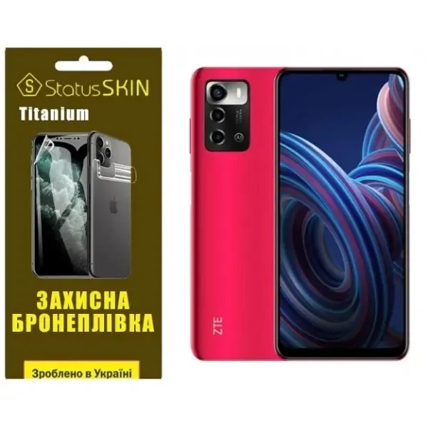 Поліуретанова плівка StatusSKIN Titanium на екран ZTE Blade A72 Глянцева