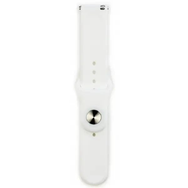 DM Ремінець Silicone для Samsung Watch Gear S3/Watch 46 mm/Xiaomi Amazfit (22mm) White
