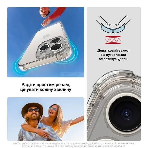 Чохол ArmorStandart Air Force Camera Cov для Xiaomi Redmi A3/A3X/Poco C61 Прозорий (ARM82787) 5