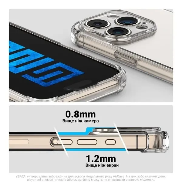 Чохол ArmorStandart Air Force Camera Cov для Xiaomi Redmi A3/A3X/Poco C61 Прозорий (ARM82787) 3