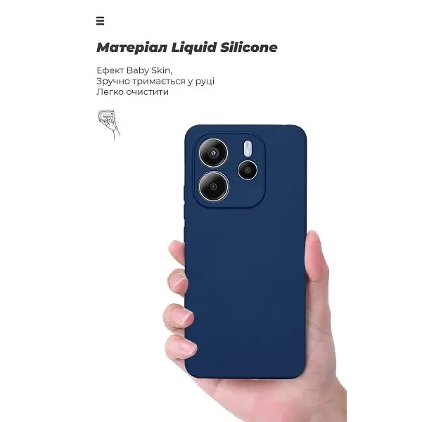 Чохол ArmorStandart ICON Camera Cov для Xiaomi Redmi Note 14 4G UA Dark Blue (ARM79816) 3