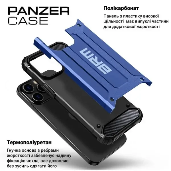 Чохол ArmorStandart Panzer для Xiaomi Redmi Note 14 4G Dark Blue (ARM79840) 3