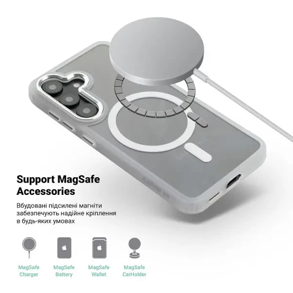 Чохол ArmorStandart Unit MagCase для Samsung S26 5G Matte Clear Silver (ARM88802) 3