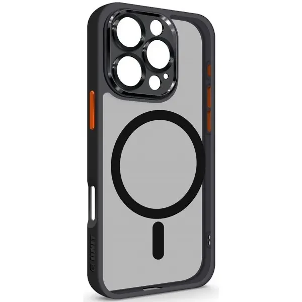 Чохол ArmorStandart Unit MagSafe SE для Apple iPhone 16 Pro Black Orange (ARM81147)