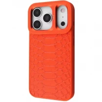 Чохол Kajsa Snake Pattern with Magnetic Ring iPhone 17 Pro Max Orange