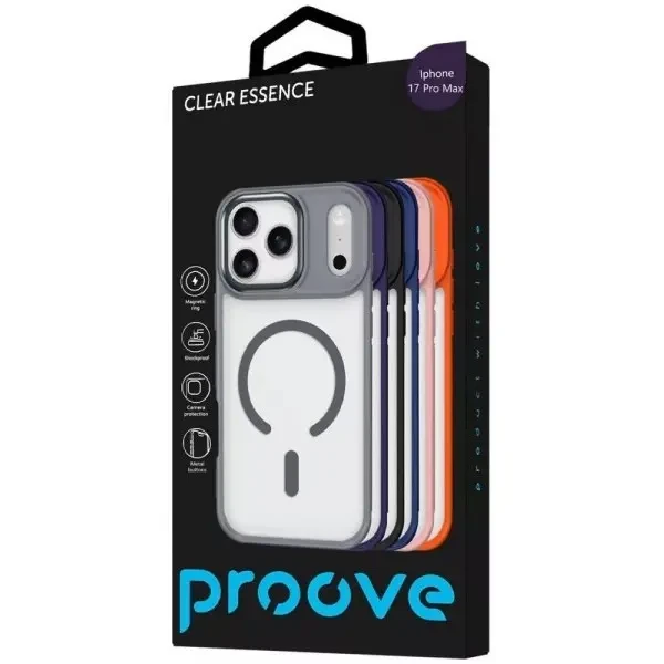 Чохол Proove Clear Essence Case with Magnetic Ring для Apple iPhone 17 Pro Max Black (PCCEIP17PM002) 2