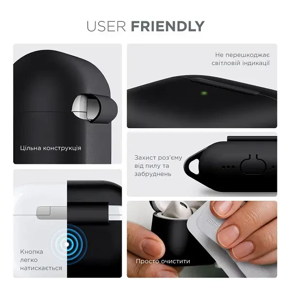 Чохол для навушників ArmorStandart Hang Case для Apple AirPods Pro 2 Black (ARM68601) 3
