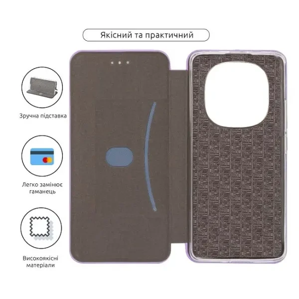 Чохол-книжка ArmorStandart G-Case для Xiaomi Redmi Note 14 Pro 4G Lilac (ARM83382) 3
