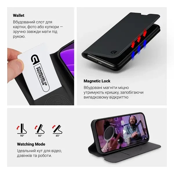 DM Чохол-книжка ArmorStandart OneFold Case для Samsung A37 5G Black (ARM89718) 3