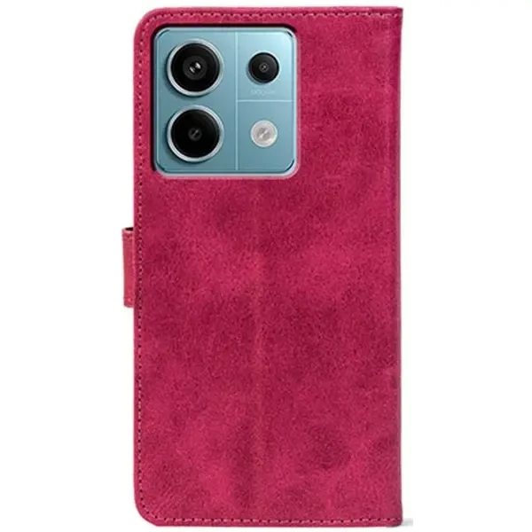 Чохол-книжка Crazy Horse Clasic для Xiaomi Redmi Note 13 Pro 5G/Poco X6 5G Magenta (Front) 2