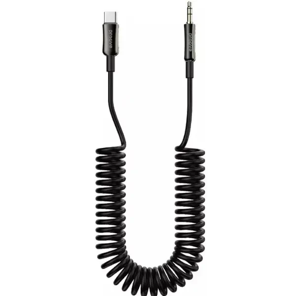 AUX кабель Proove Steel Spring Type-C to 3.5mm 1m Black (ACSS00005201)