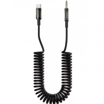 AUX кабель Proove Steel Spring Type-C to 3.5mm 1m Black (ACSS00005201)