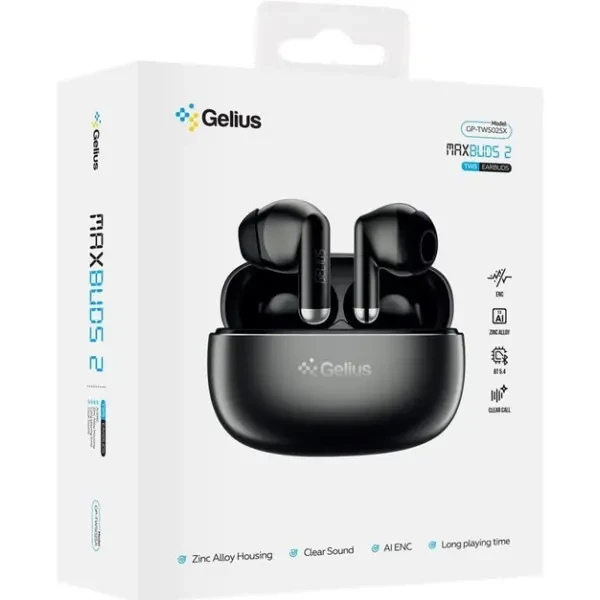 Bluetooth-гарнітура Gelius MaxBuds 2 GP-TWS025X Gun Metal 3