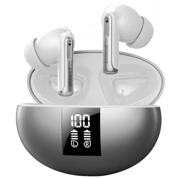 Bluetooth-гарнітура Proove Thunder Buds SE TWS with ANC (APP) Silver (TWTBSE01AP03)