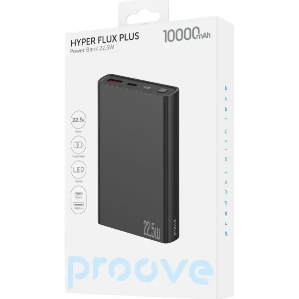 Power Bank Proove Hyper Flux Plus 22.5W 10000mAh Black (PBF122120001) 2