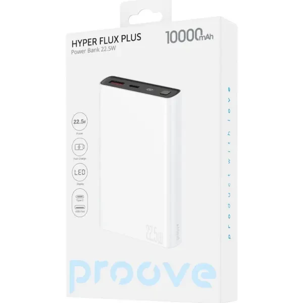 Power Bank Proove Hyper Flux Plus 22.5W 10000mAh White (PBF122120002) 2