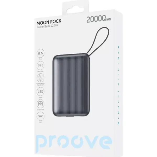 Power Bank Proove Moon Rock 22.5W 20000mAh Gray (PBM222012105) 3