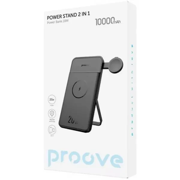 Power Bank Proove Power Stand 2 in 1 20W 10000mAh Black (PBPS20030001) 2