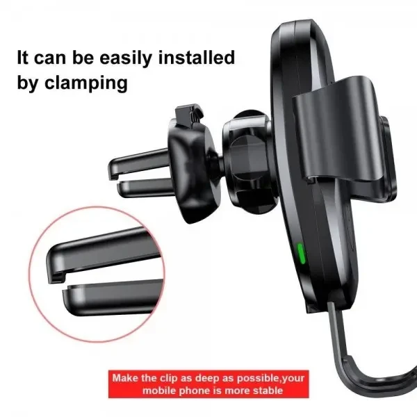 Автомобільний тримач Baseus Wireless Charger Gravity Car Mount Black (WXYL-01) 5