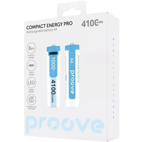 Акумуляторні батарейки Proove Compact Energy Pro AA 2 шт White (RBCE40702002) 2