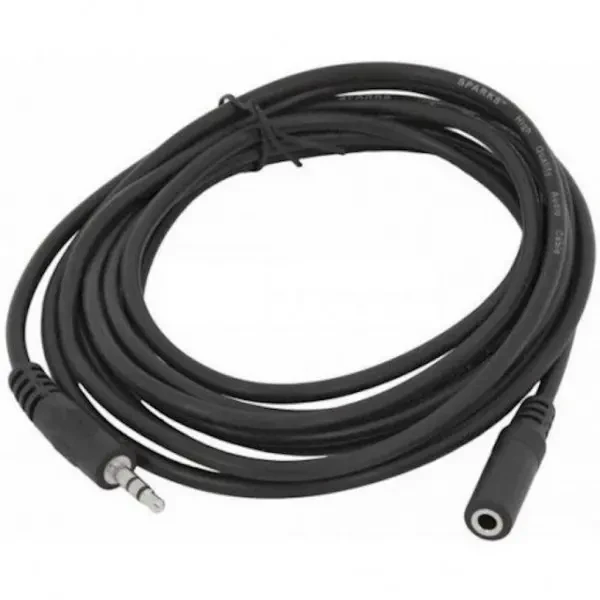 Аудіо-кабель Atcom mini-jack 3.5мм(M)-mini-jack 3.5мм(F) 1,8м, Black (16847)