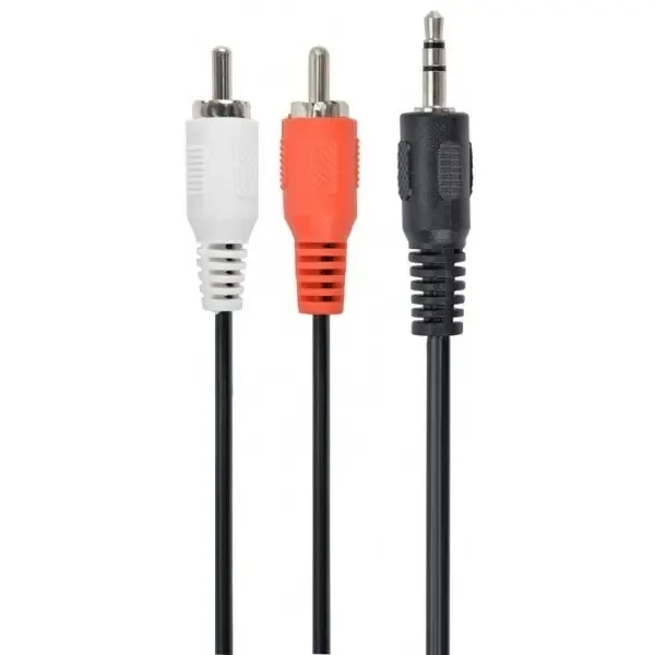 Аудіо-кабель Cablexpert 3.5mm-2хRCA 1.5м, стерео, Black (CCA-458)