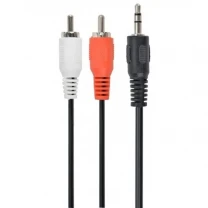 Аудіо-кабель Cablexpert 3.5mm-2хRCA 1.5м, стерео, Black (CCA-458)