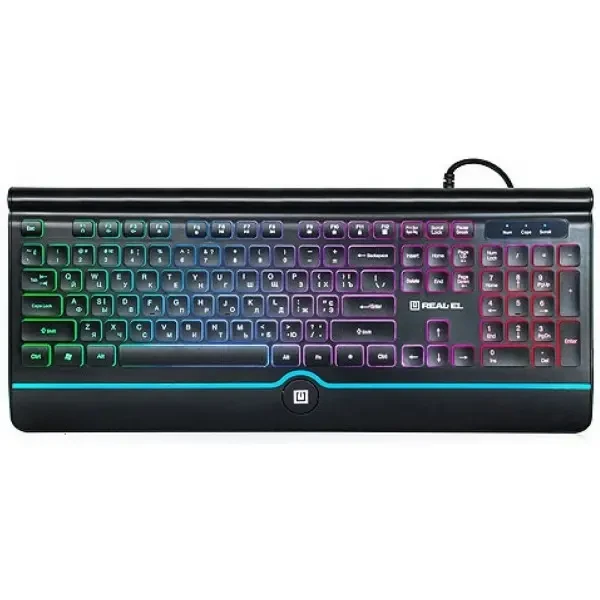 Клавіатура REAL-EL Comfort 8000 Backlit Ukr Black (EL123100033)