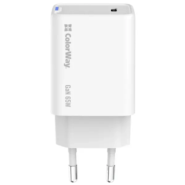 Мережевий зарядний пристрій ColorWay GaN Mini 65W PD Port PPS USB-C White (CW-CHS049PD-WT) 4