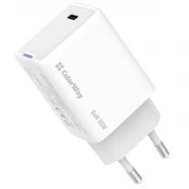 Мережевий зарядний пристрій ColorWay GaN Mini 65W PD Port PPS USB-C White (CW-CHS049PD-WT)