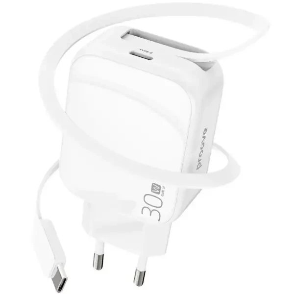 Мережевий зарядний пристрій Proove Fixtape GaN Type-C 30W White (WCFP30010202)