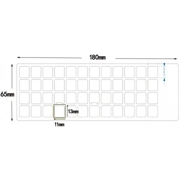 DM Наклейка для клавіатури Keyboard Stickers White/Blue 2