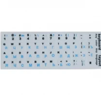 DM Наклейка для клавіатури Keyboard Stickers White/Blue