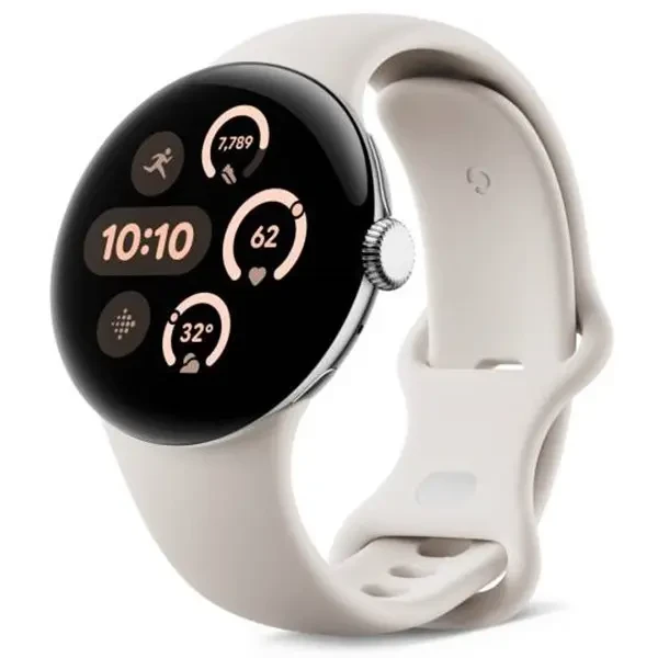 Смарт-годинник Google Pixel Watch 3 45 mm Wi-Fi Polished Silver Aluminum Case/Porcelain Active Band