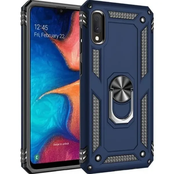 Чохол Getman Serge Ring for Magnet для Samsung A02 A022 Dark Blue