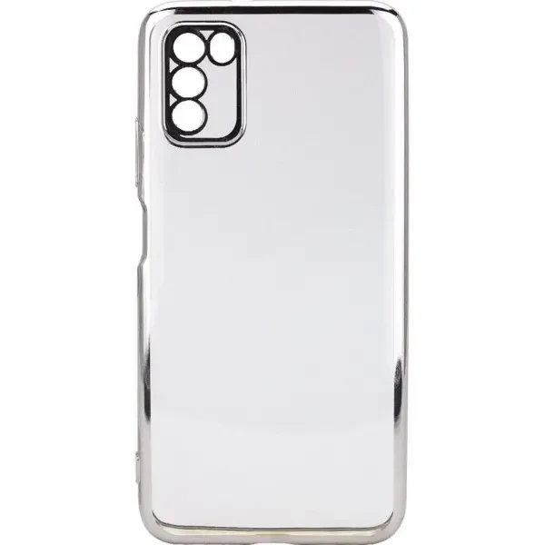 Pocophone Чохол силіконовий з глянцевою окантовкою для Poco M3 Silver